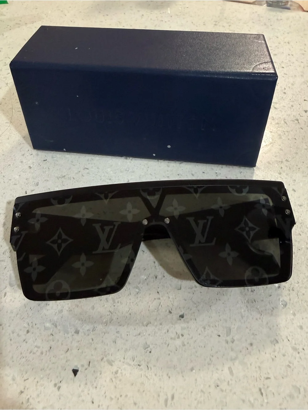 Louis Vuitton Black Monogram Shield Sunglasses
